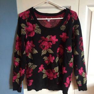 Volcom floral knit sweater